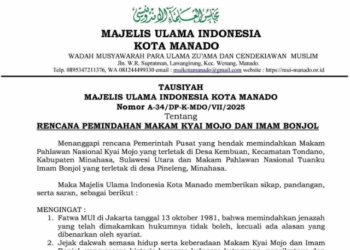 MUI Kota Manado Tolak Pemindahan Makam Kyai Mojo dan Imam Bonjol