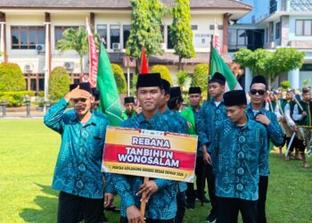 Grebeg Besar Demak 2026: Aksi Rebana Tanbihun Rifa’iyah di Iring-Iringan Patang Puluhan