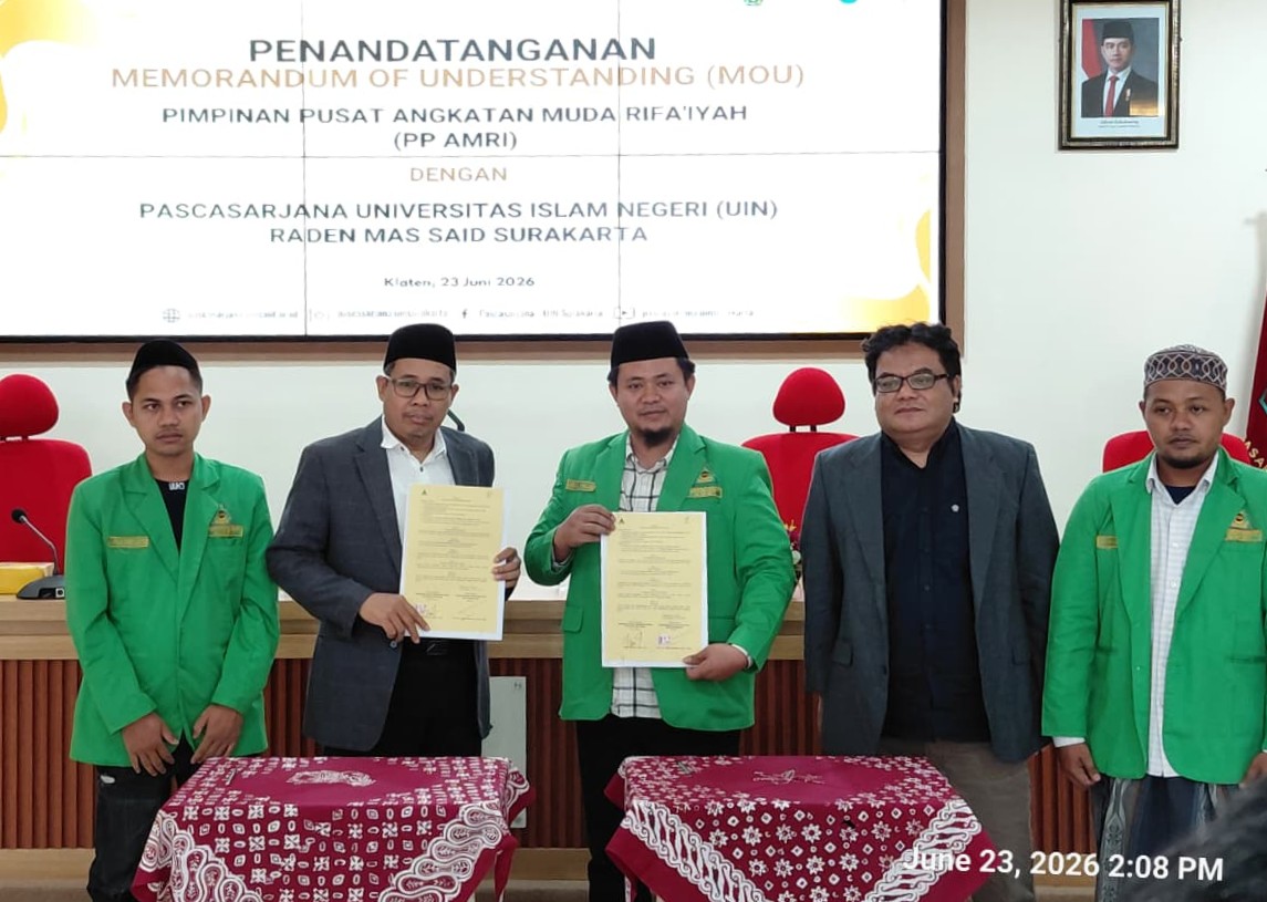 PP AMRI dan Pascasarjana UIN Raden Mas Said Surakarta Perkuat Kerja Sama Akademik, Siapkan Simposium Nasional Pemikiran KH. Ahmad Rifa’i