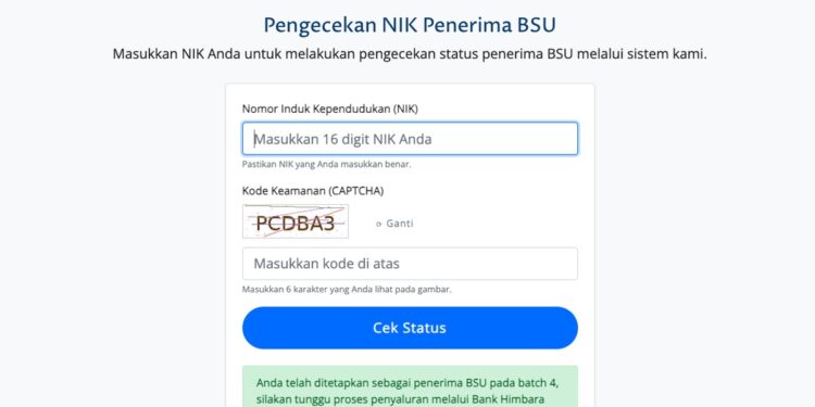 Cara Cek Penerima BSU 2026 lewat NIK